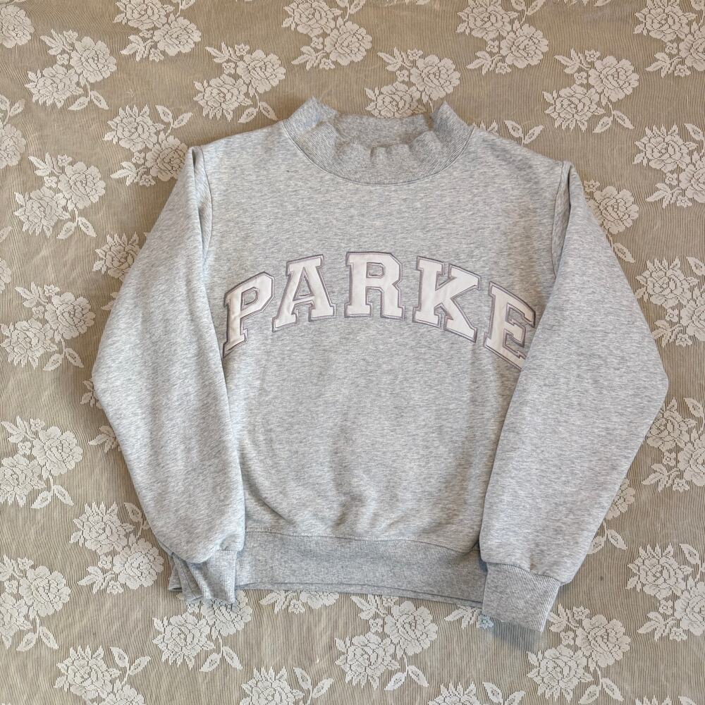 Parke Varsity Crewneck Sweatshirt Gray S/M